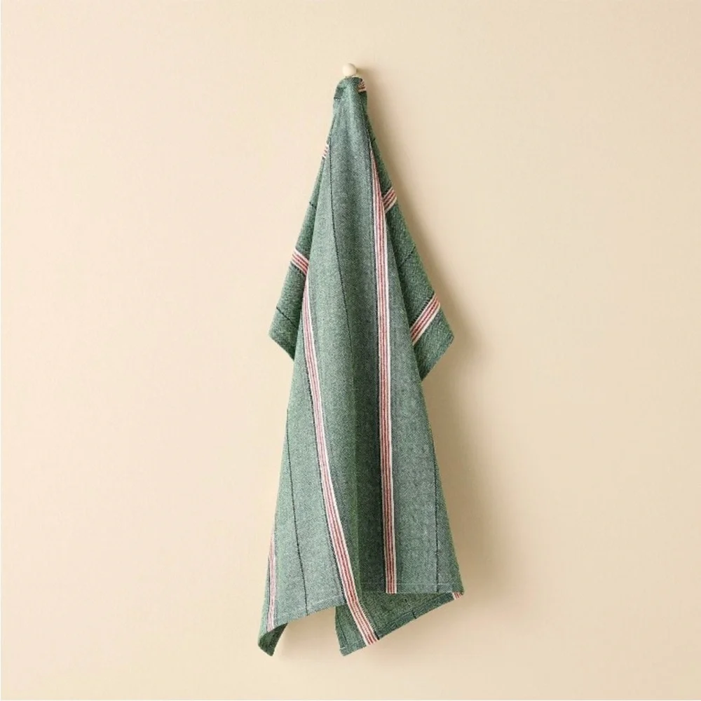 Flour Sack Towel with Green/Red Stripe - Hearth & Hand™ with Magnolia